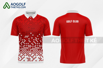 Mẫu áo golf có cổ CLB Quận 8 màu đỏ thiết kế GF247