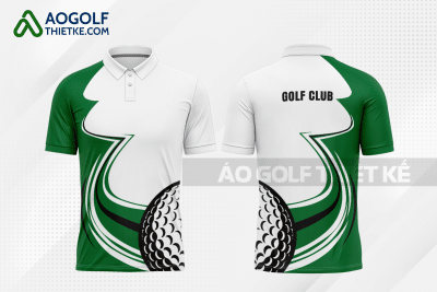 Mẫu áo golf có cổ CLB toán ứng dụng màu xanh lá thiết kế GF172