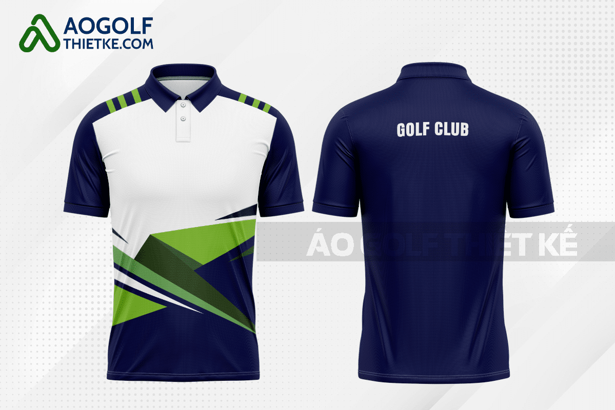Mẫu áo golf nam CLB An Khê màu xanh tím than thiết kế GF265