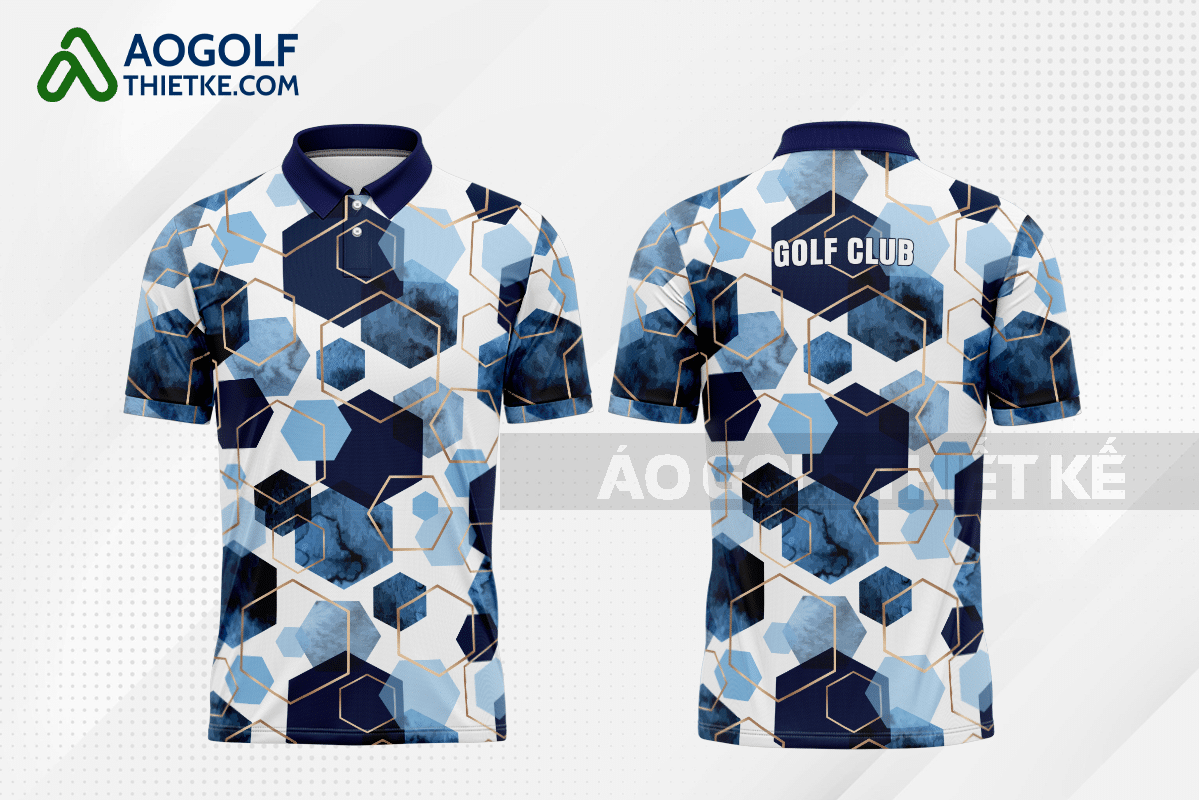 Mẫu áo golf nam CLB Quận Bắc Từ Liêm màu xanh tím than thiết kế GF220