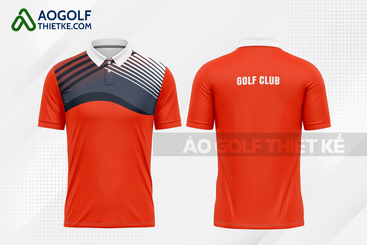Mẫu áo golf nam CLB bảo vệ thực vật màu cam thiết kế GF205