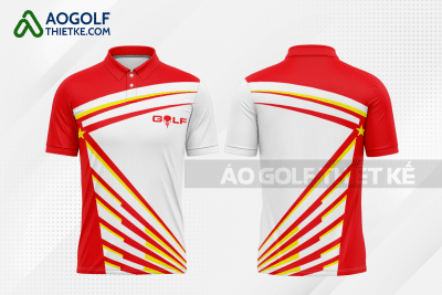 Mẫu áo golf nam CLB gốm màu đỏ thiết kế GF130
