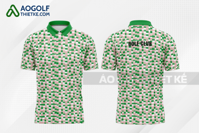 Mẫu áo golf nam CLB quản lý giáo dục màu xanh lá thiết kế GF175