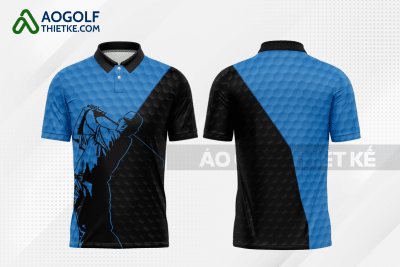 Mẫu áo golf nam CLB tâm lý học màu xanh dương thiết kế GF145