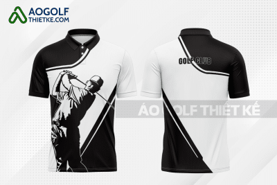 Mẫu áo golf nam CLB thiên văn học màu đen thiết kế GF160