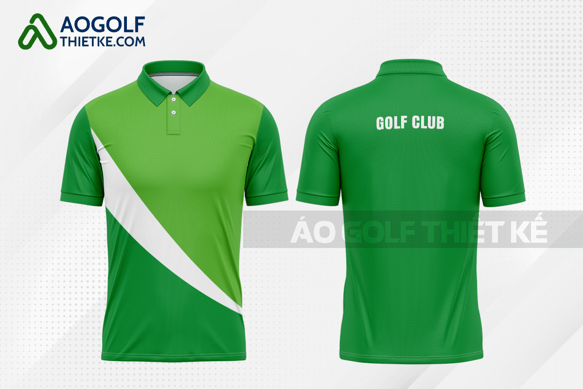 Mẫu áo polo golf CLB Bá Thước màu xanh lá thiết kế GF279