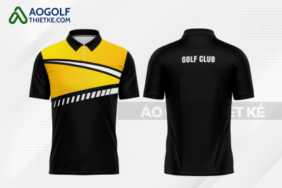 Mẫu áo polo golf CLB Huyện Sóc Sơn màu vàng thiết kế GF234