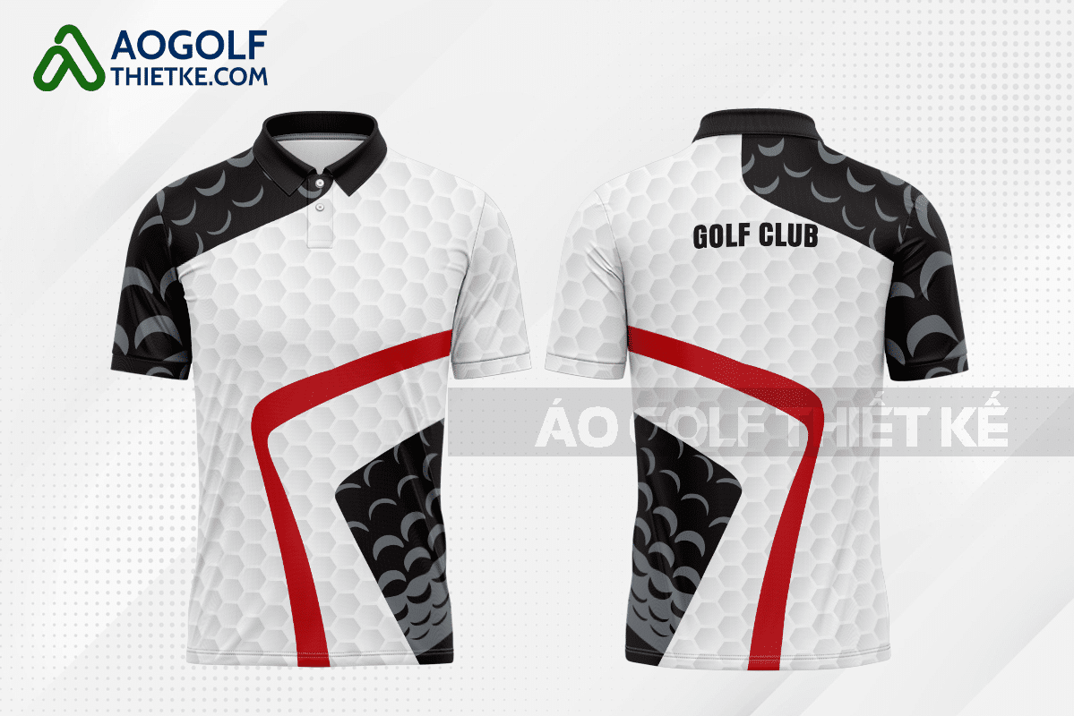 Mẫu áo polo golf CLB sinh học ứng dụng màu đỏ thiết kế GF159