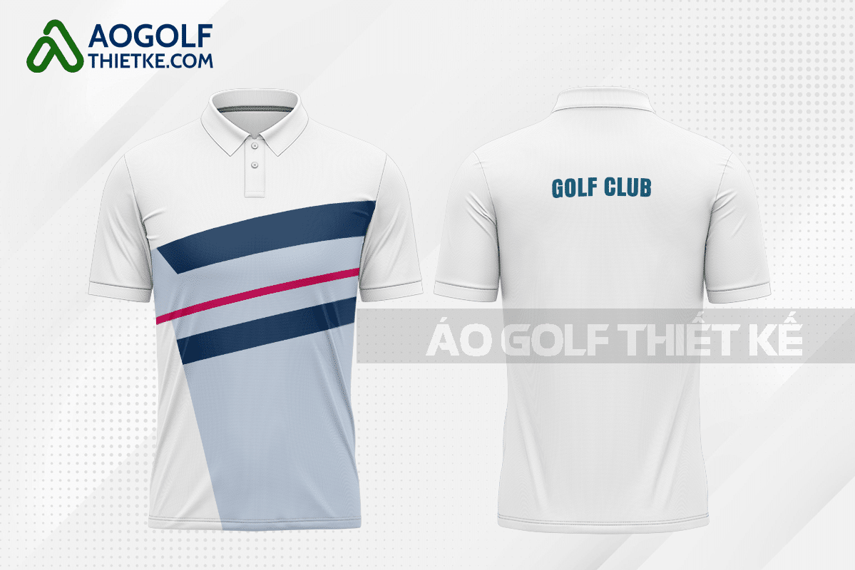 Mẫu áo polo golf CLB sư phạm sinh học màu trắng thiết kế GF189