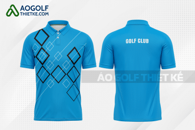 Mẫu áo thi đấu golf CLB Huyện Chương Mỹ màu xanh da trời thiết kế GF224
