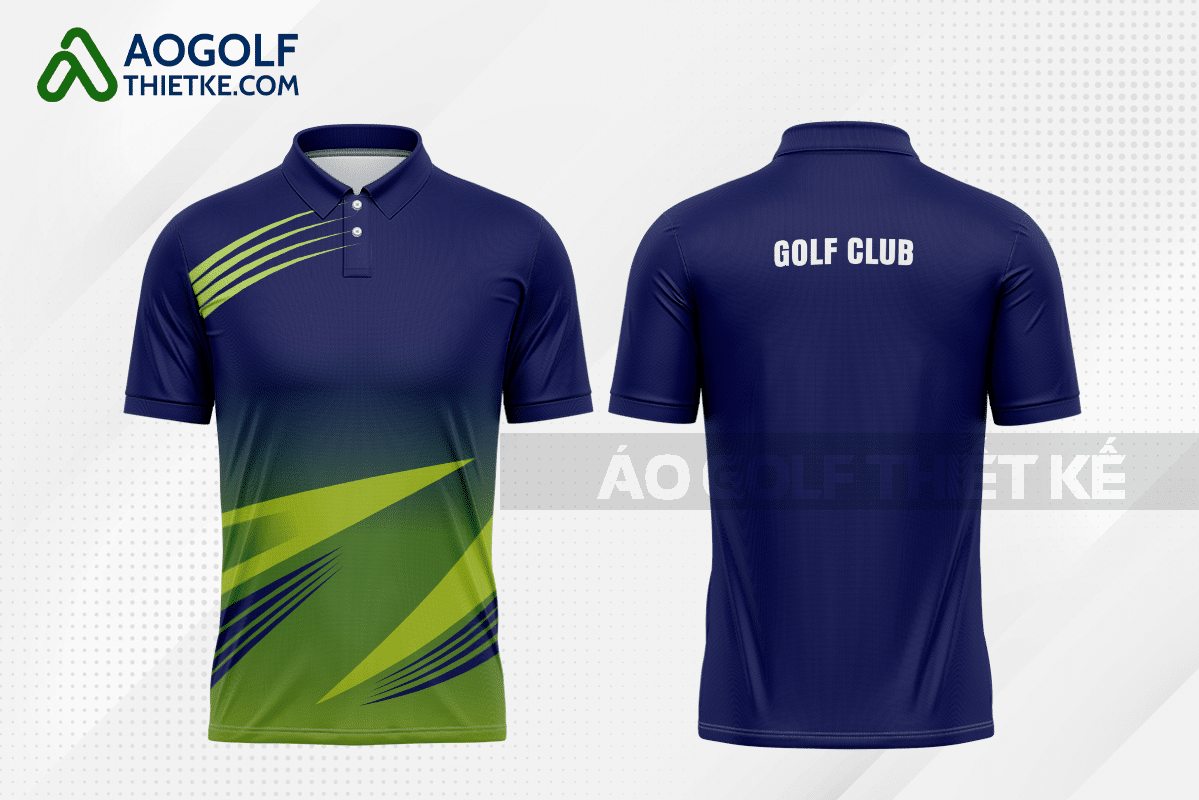 Mẫu áo thi đấu golf CLB Quận Phú Nhuận màu tím than thiết kế GF254