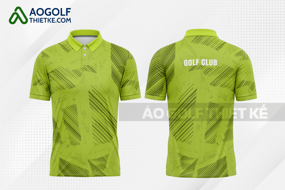 Mẫu áo thi đấu golf CLB sư phạm lịch sử màu xanh chuối thiết kế GF194