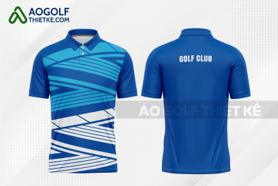 Mẫu áo thun golf CLB Huyện Nhà Bè màu xanh dương thiết kế GF261