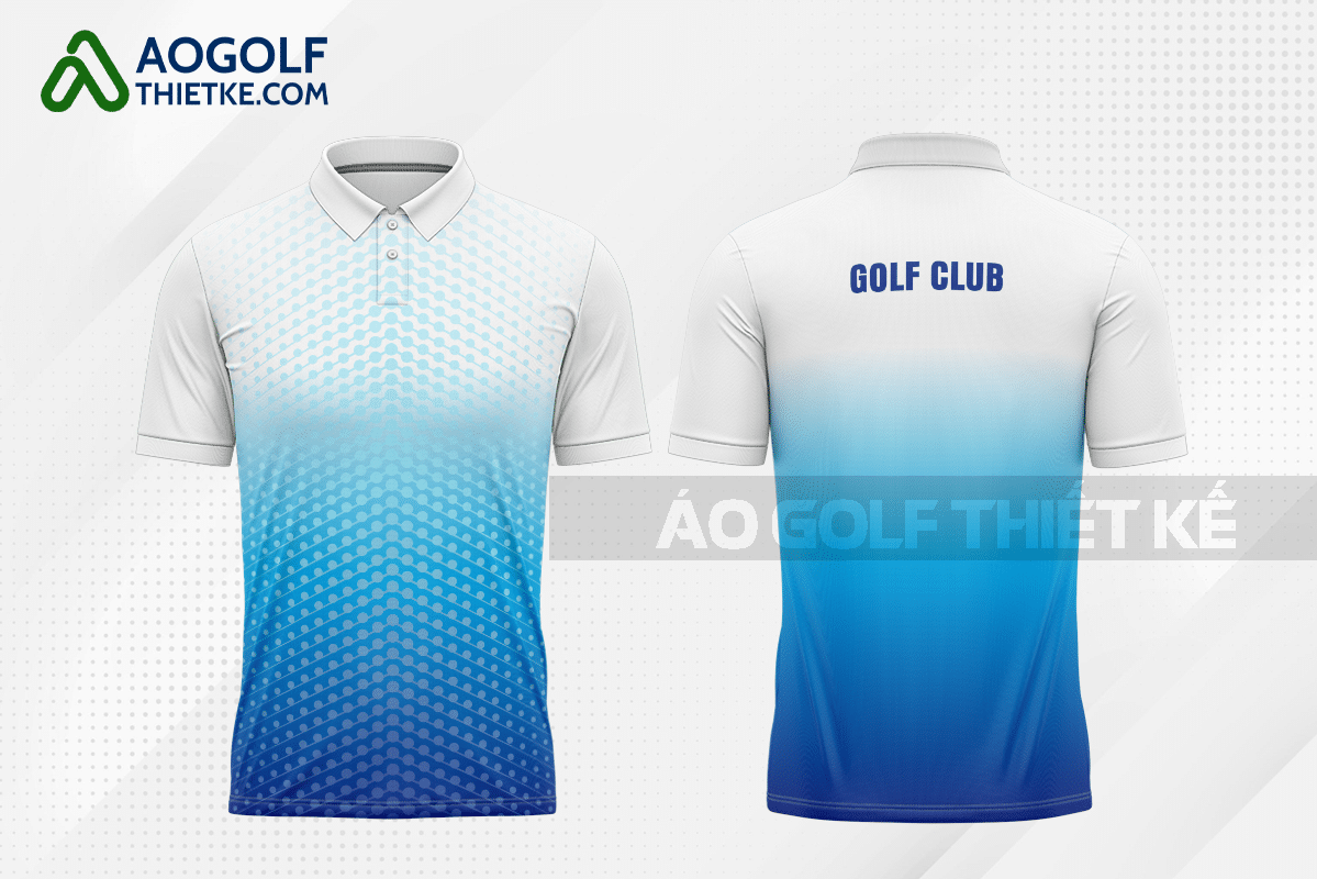 Mẫu áo thun golf CLB Quận 7 màu xanh da trời thiết kế GF246