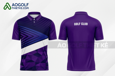 Mẫu áo thun golf CLB Quận Hai Bà Trưng màu tím thiết kế GF216