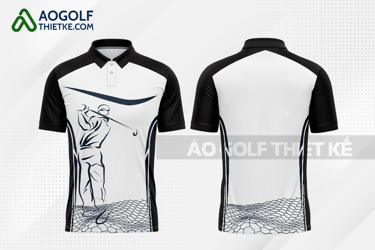 Mẫu áo thun golf CLB quản lý nhà nước màu đen thiết kế GF141