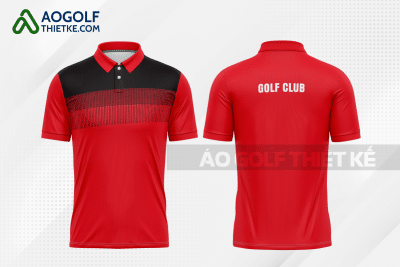 Mẫu áo thun golf CLB sư phạm tin học màu đỏ thiết kế GF186