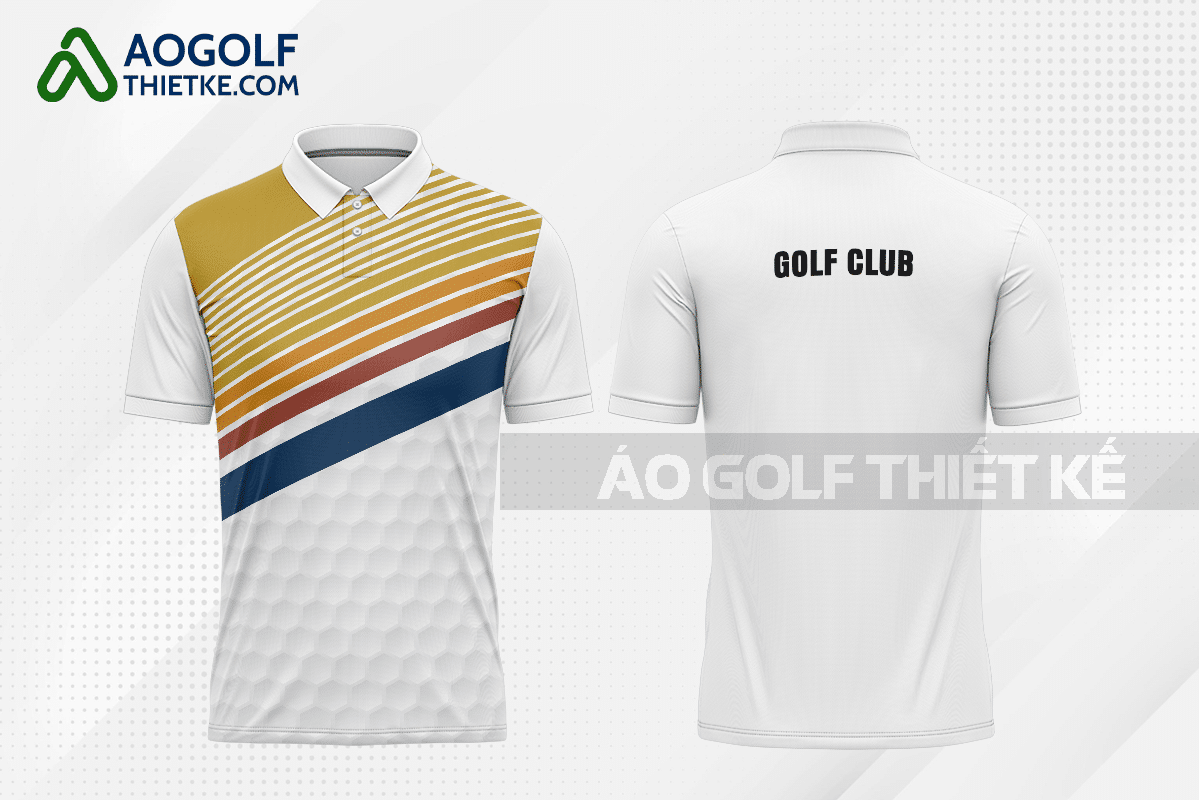 Mẫu áo thun golf CLB toán học màu vàng thiết kế GF171