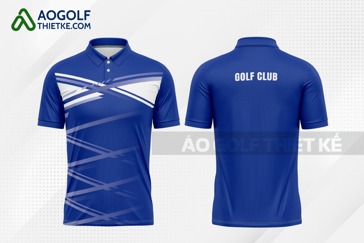 Mẫu đồng phục golf CLB Huyện Hoài Đức màu xanh dương thiết kế GF228