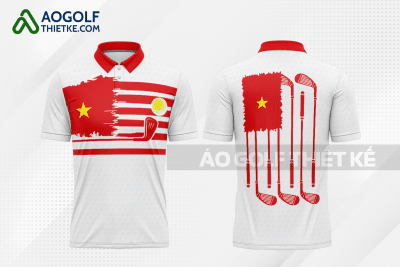 Mẫu đồng phục golf CLB kinh tế quốc tế màu đỏ thiết kế GF138