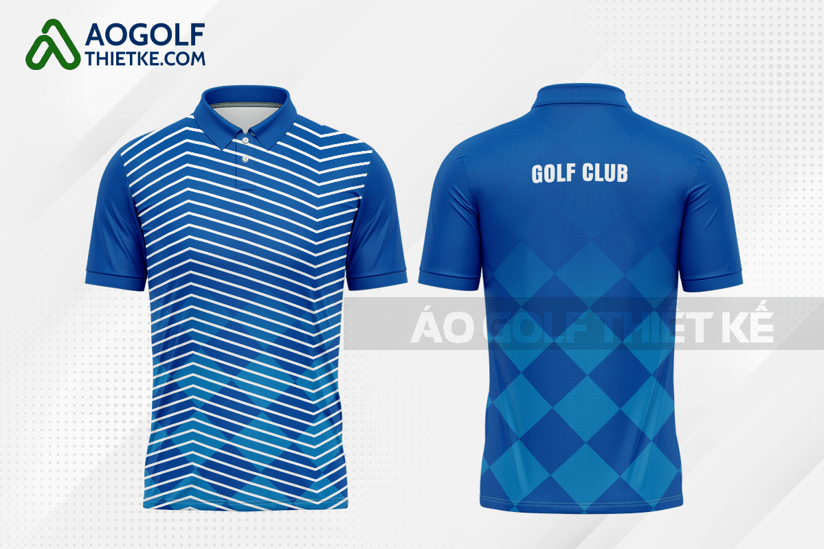 Mẫu quần áo đánh golf CLB Quận Bình Thạnh màu xanh dương thiết kế GF252