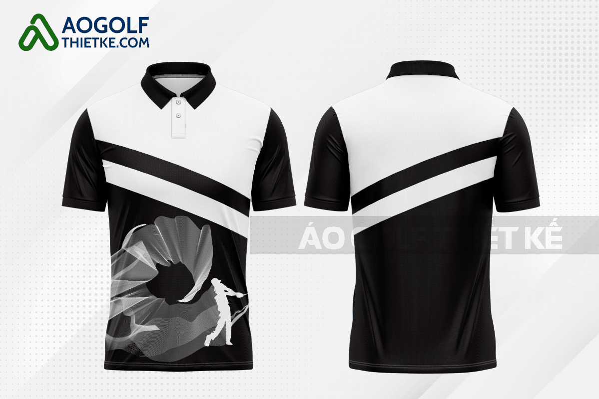 Mẫu quần áo đánh golf CLB thiết kế đồ họa màu đen thiết kế GF132