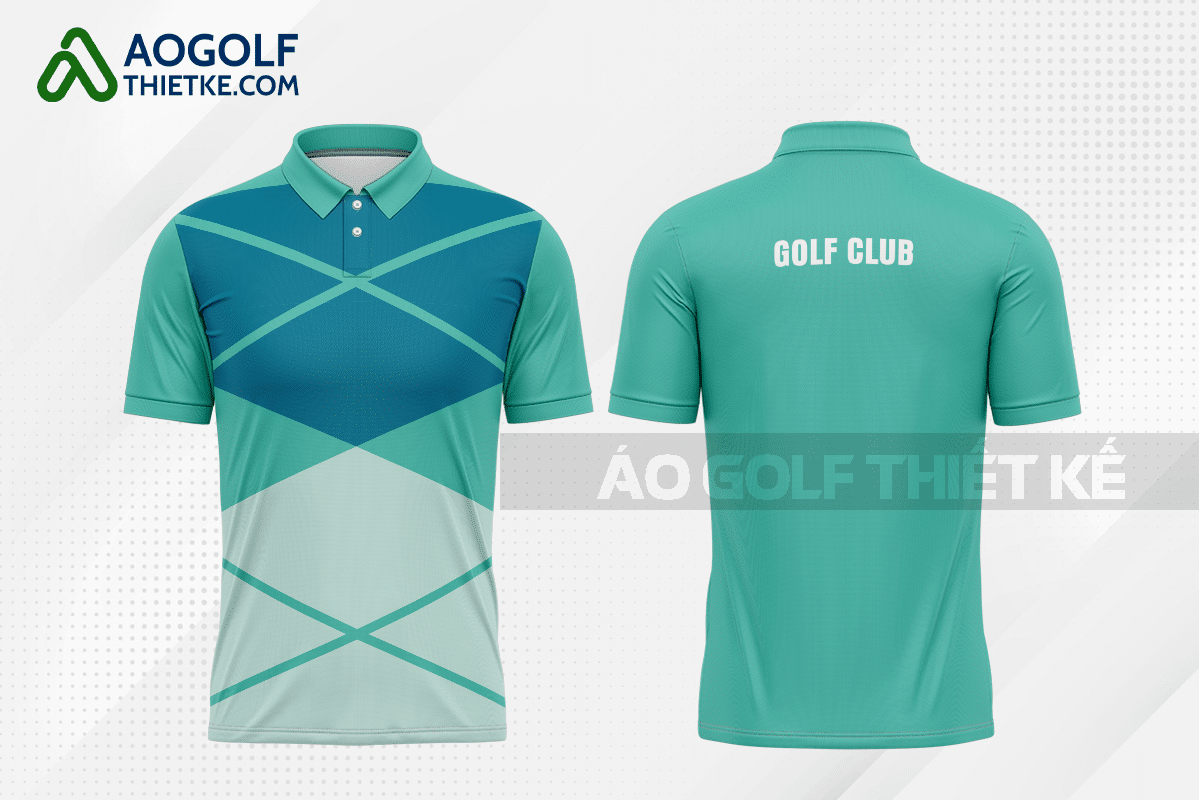 Mẫu trang phục thi đấu golf CLB Huyện Mỹ Đức màu xanh ngọc thiết kế GF230