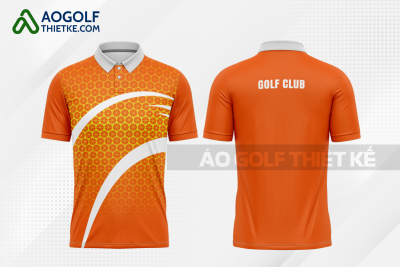 Mẫu áo chơi golf CLB Bến Cầu màu cam thiết kế GF308