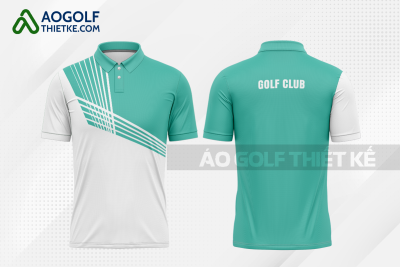 Mẫu áo chơi golf CLB Cái Nước màu xanh ngọc thiết kế lạ GF338