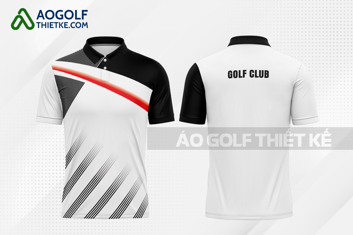 Mẫu áo chơi golf CLB Can Lộc màu trắng thiết kế chất lượng GF353