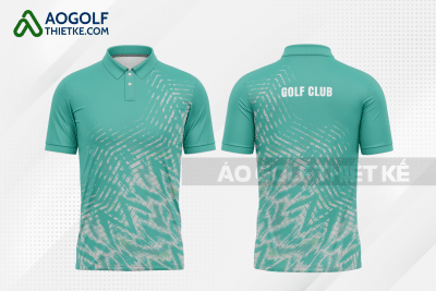 Mẫu áo chơi golf CLB Châu Thành màu xanh ngọc thiết kế tốt nhất GF368