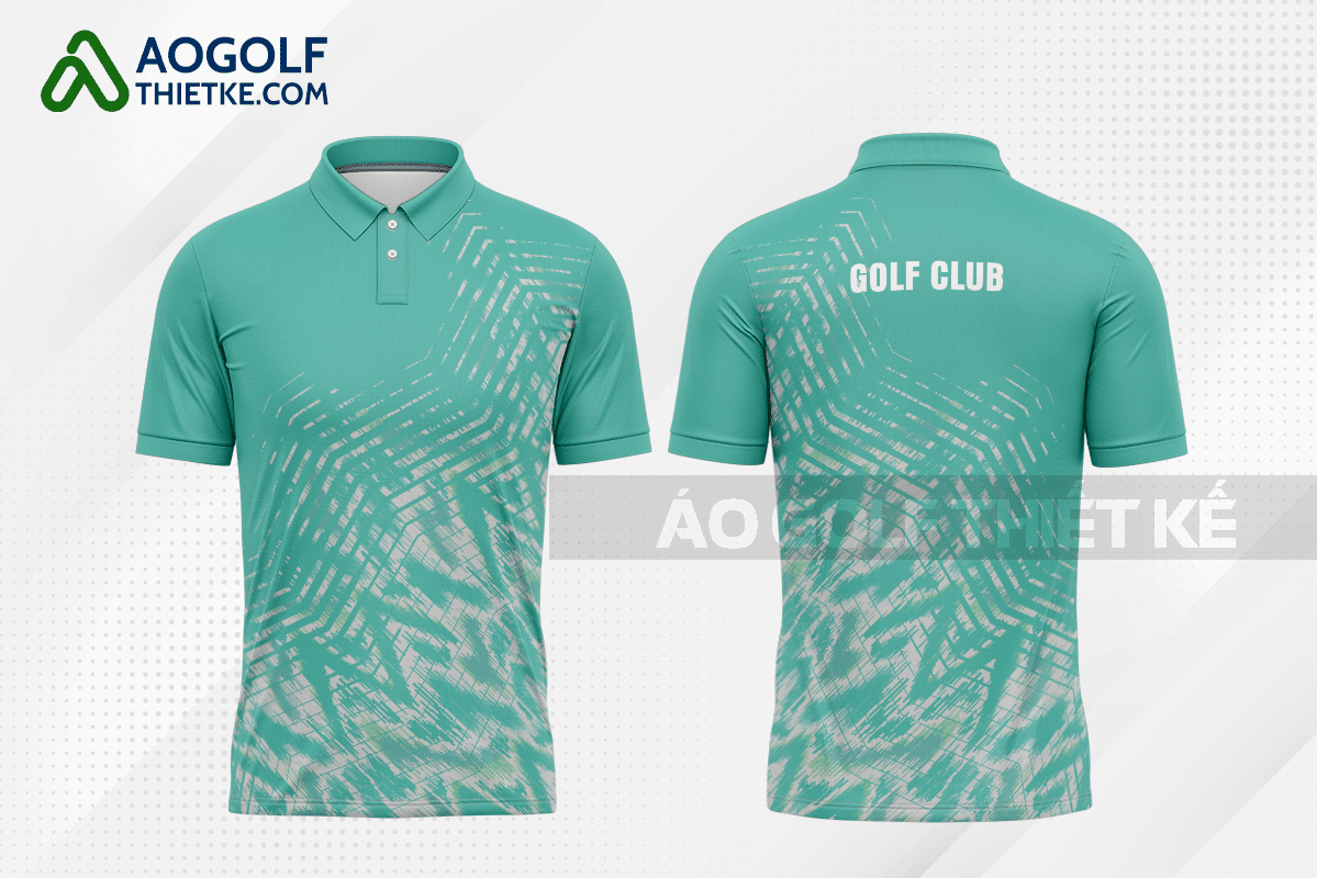 Mẫu áo chơi golf CLB Châu Thành màu xanh ngọc thiết kế tốt nhất GF368