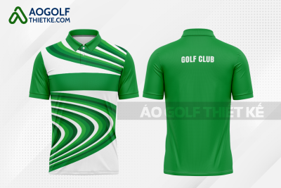 Mẫu áo chơi golf CLB Di Linh màu xanh lá thiết kế độc GF427