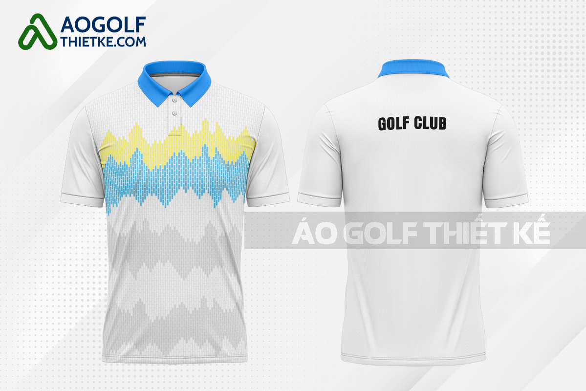 Mẫu áo chơi golf CLB Đống Đa màu trắng thiết kế cao cấp GF442