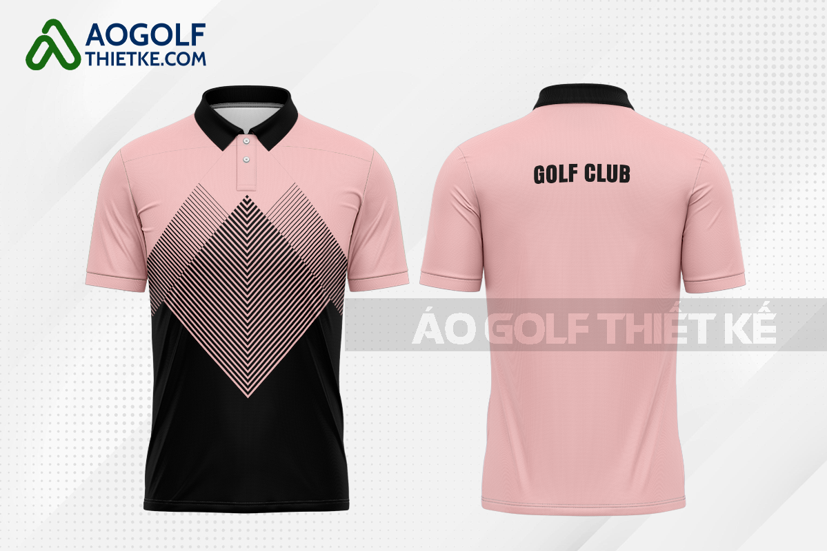 Mẫu áo chơi golf CLB Gia Bình màu hồng thiết kế lạ GF472