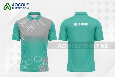 Mẫu áo chơi golf CLB Gò Quao màu xanh ngọc thiết kế nam GF487