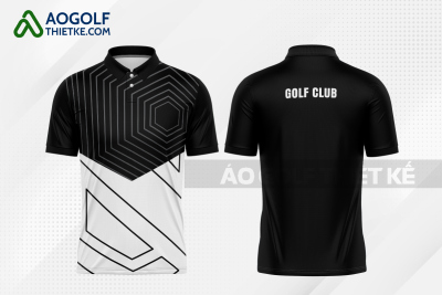 Mẫu áo đấu golf CLB Đan Phượng màu đen thiết kế nam GF423