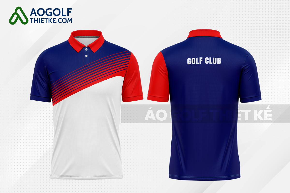 Mẫu áo đấu golf CLB Gò Công màu tím than thiết kế chất lượng GF483