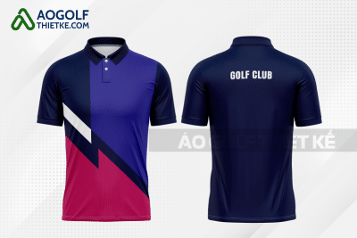 Mẫu áo đấu golf CLB Hải An màu xanh tím than thiết kế tốt nhất GF498