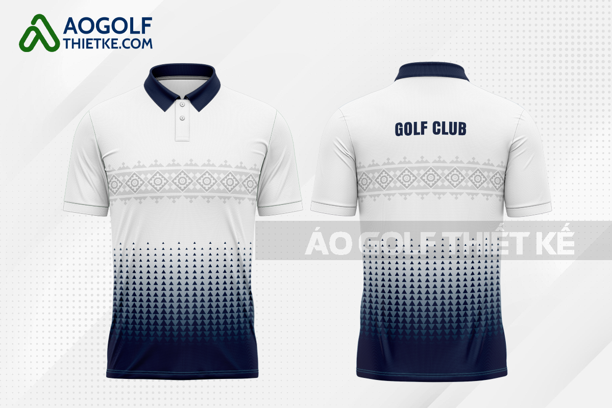 Mẫu áo giải golf CLB Châu Á màu xanh tím than thiết kế cao cấp GF376