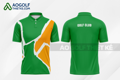 Mẫu áo giải golf CLB Đầm Hà màu xanh lá thiết kế giá rẻ GF421