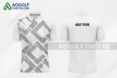 Mẫu áo giải golf CLB Đình Lập màu trắng thiết kế nam GF435
