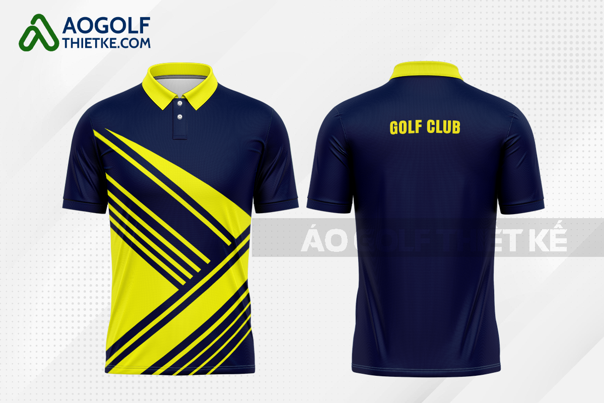 Mẫu áo giải golf CLB Đồng Phú màu vàng thiết kế cao cấp GF450