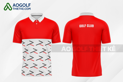 Mẫu áo giải golf CLB Duy Tiên màu đỏ thiết kế giá rẻ GF465