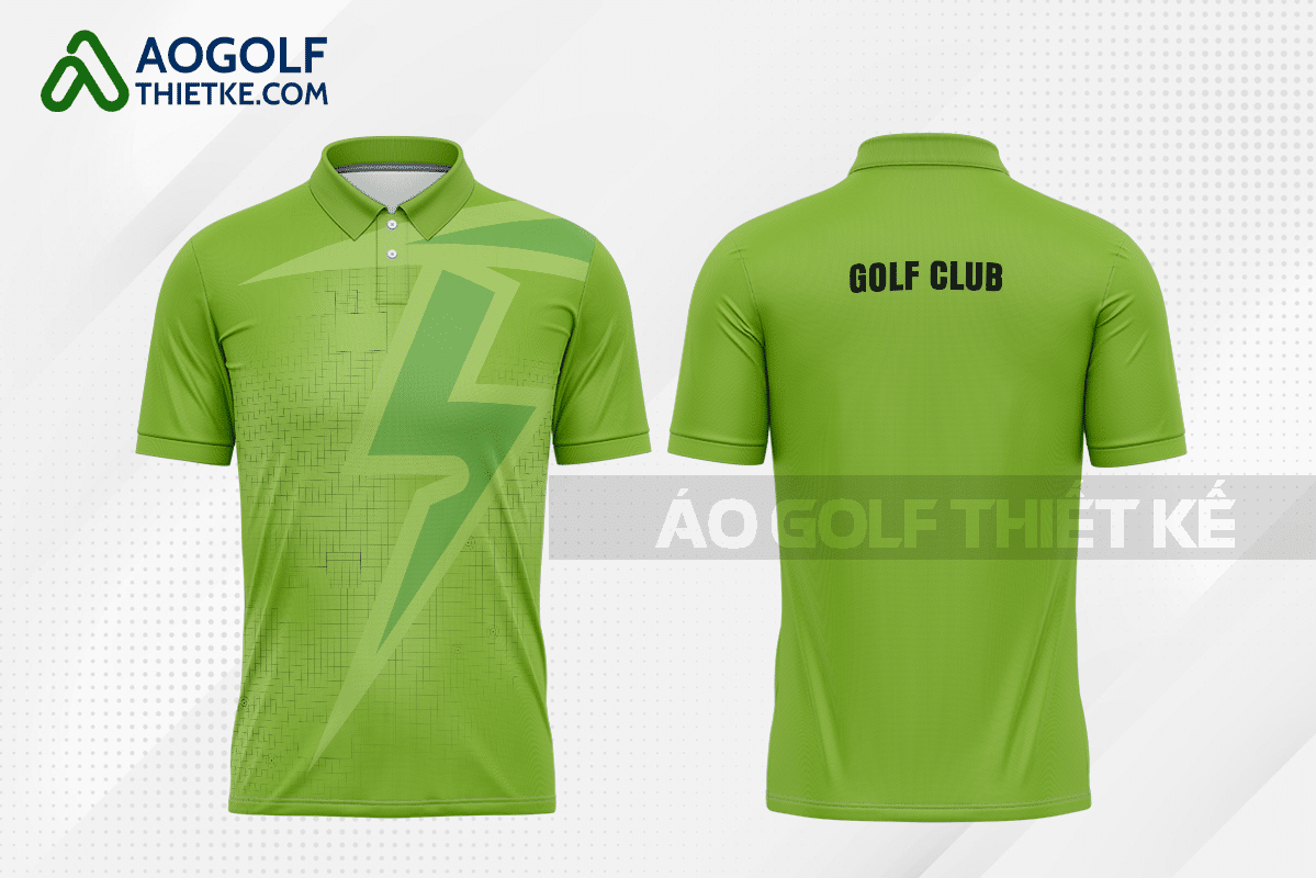 Mẫu áo giải golf CLB Gio Linh màu xanh nõn chuối thiết kế nữ GF480