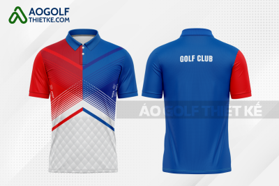 Mẫu áo giải golf CLB Hà Tiên màu xanh biển thiết kế chất lượng GF495