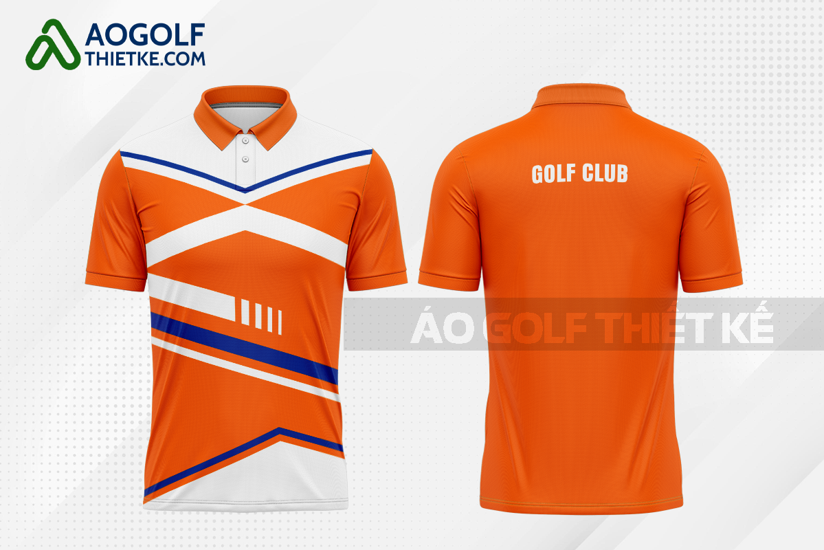 Mẫu áo golf CLB Cam Ranh màu cam thiết kế chính hãng GF347