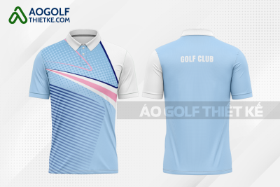 Mẫu áo golf CLB Đà Lạt màu xanh da trời thiết kế chính hãng GF407