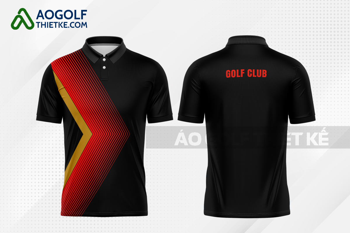 Mẫu áo golf CLB Đông Sơn màu đen thiết kế chất lượng GF451
