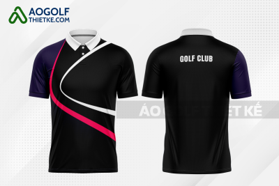 Mẫu áo golf CLB Duy Xuyên màu đen thiết kế tốt nhất GF466